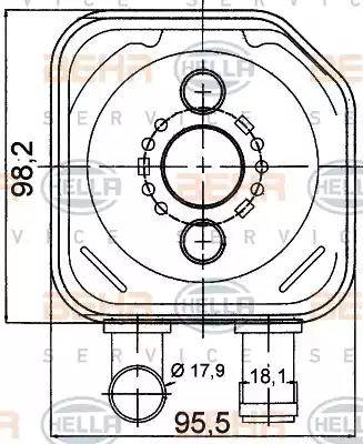 HELLA 8MO 376 778-051 - Масляний радіатор, рухове масло autozip.com.ua