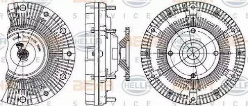 HELLA 8MV 376 906-501 - Зчеплення, вентилятор радіатора autozip.com.ua