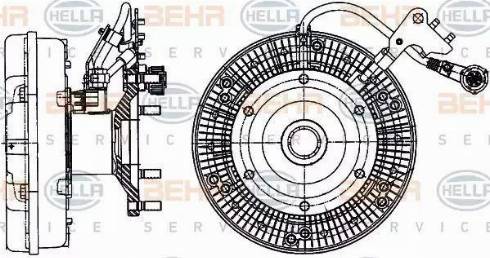 HELLA 8MV 376 906-661 - Зчеплення, вентилятор радіатора autozip.com.ua