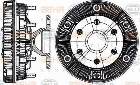 HELLA 8MV 376 907-291 - Зчеплення, вентилятор радіатора autozip.com.ua