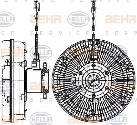 HELLA 8MV 376 907-251 - Зчеплення, вентилятор радіатора autozip.com.ua