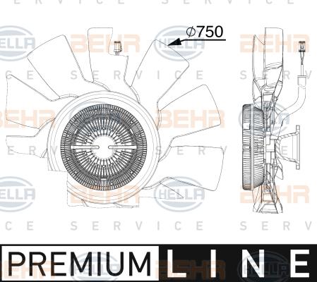 HELLA 8MV 376 911-581 - Вентилятор, охолодження двигуна autozip.com.ua