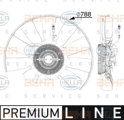 HELLA 8MV 376 911-571 - Вентилятор, охолодження двигуна autozip.com.ua