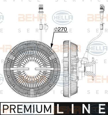 HELLA 8MV 376 912-181 - Зчеплення, вентилятор радіатора autozip.com.ua