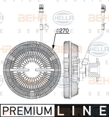 HELLA 8MV 376 912-171 - Зчеплення, вентилятор радіатора autozip.com.ua