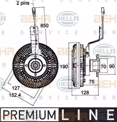 HELLA 8MV 376 758-471 - Зчеплення, вентилятор радіатора autozip.com.ua