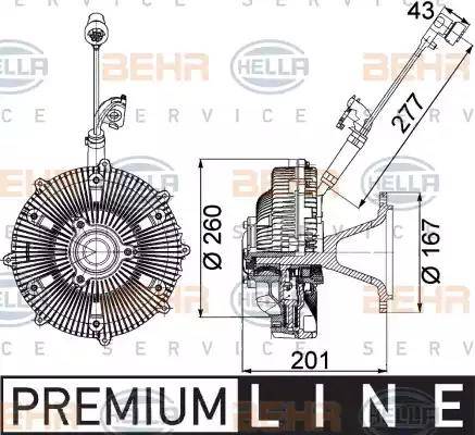 HELLA 8MV 376 757-461 - Зчеплення, вентилятор радіатора autozip.com.ua