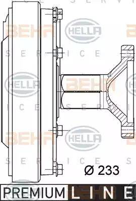 HELLA 8MV 376 728-761 - Зчеплення, вентилятор радіатора autozip.com.ua