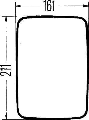 HELLA 8SB 501 147-021 - Широкий дзеркало autozip.com.ua