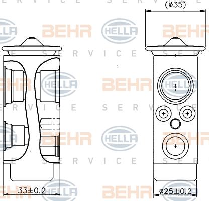 HELLA 8UW 351 004-284 - Розширювальний клапан, кондиціонер autozip.com.ua