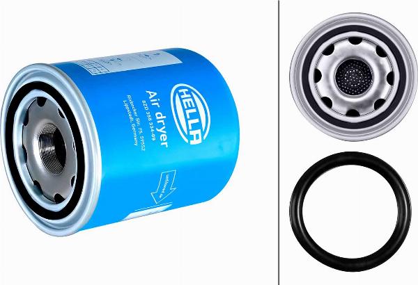 HELLA 8ZD 358 334-091 - Патрон осушувача повітря, пневматична система autozip.com.ua