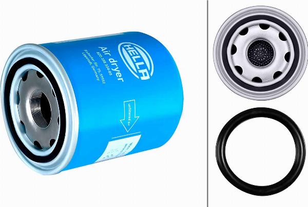 HELLA 8ZD 358 334-051 - Патрон осушувача повітря, пневматична система autozip.com.ua