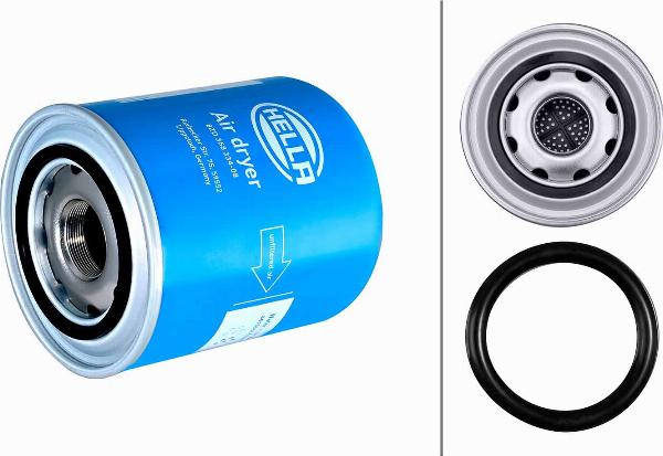 HELLA 8ZD 358 334-081 - Патрон осушувача повітря, пневматична система autozip.com.ua