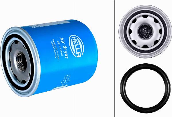 HELLA 8ZD 358 334-071 - Патрон осушувача повітря, пневматична система autozip.com.ua
