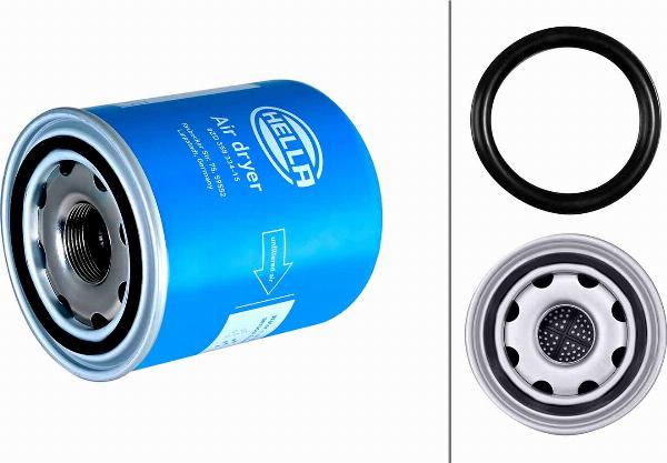 HELLA 8ZD 358 334-151 - Патрон осушувача повітря, пневматична система autozip.com.ua