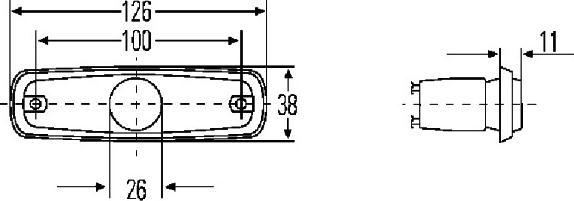 HELLA 2PS 962 964-012 - Боковий габаритний ліхтар autozip.com.ua
