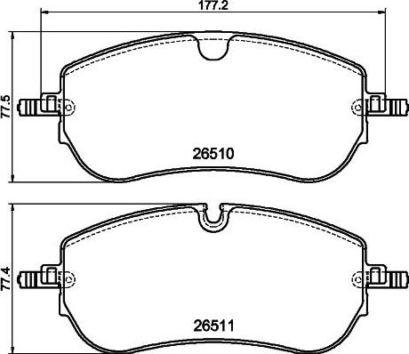 HELLA PAGID 8DB 355 044-251 - Гальмівні колодки, дискові гальма autozip.com.ua