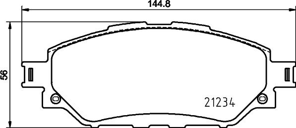 HELLA PAGID 8DB 355 045-311 - Гальмівні колодки, дискові гальма autozip.com.ua