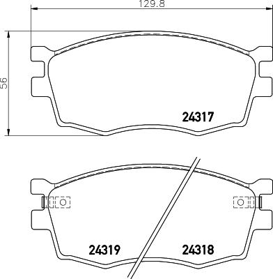 HELLA PAGID 8DB 355 045-211 - Гальмівні колодки, дискові гальма autozip.com.ua