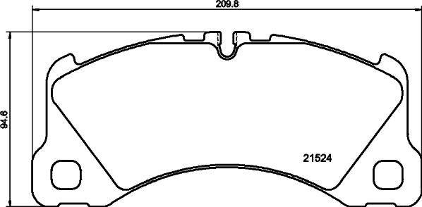 HELLA PAGID 8DB355040051 - Гальмівні колодки, дискові гальма autozip.com.ua