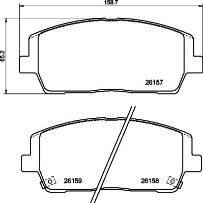 HELLA PAGID 8DB 355 040-011 - Гальмівні колодки, дискові гальма autozip.com.ua