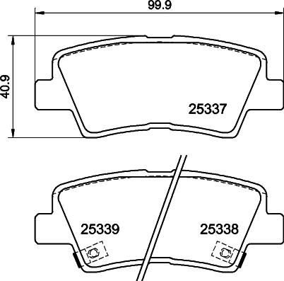 HELLA PAGID 8DB 355 040-171 - Гальмівні колодки, дискові гальма autozip.com.ua