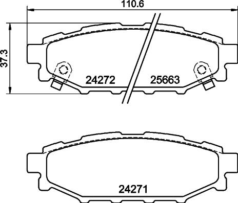 HELLA PAGID 8DB 355 040-391 - Гальмівні колодки, дискові гальма autozip.com.ua