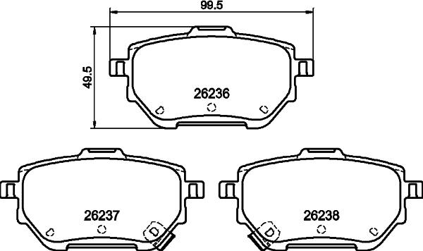 HELLA PAGID 8DB 355 040-711 - Гальмівні колодки, дискові гальма autozip.com.ua