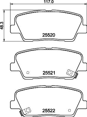 HELLA PAGID 8DB 355 041-141 - Гальмівні колодки, дискові гальма autozip.com.ua