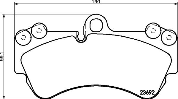 HELLA PAGID 8DB 355 043-151 - Гальмівні колодки, дискові гальма autozip.com.ua