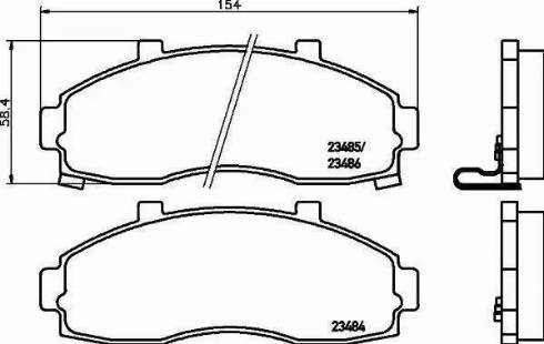 HELLA PAGID 8DB 355 009-951 - Гальмівні колодки, дискові гальма autozip.com.ua