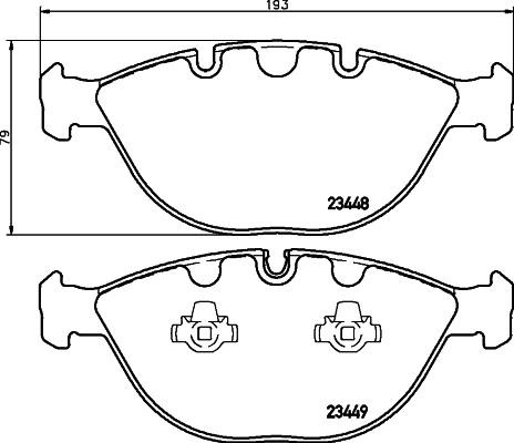 HELLA PAGID 8DB 355 009-921 - Гальмівні колодки, дискові гальма autozip.com.ua