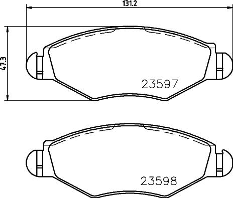 HELLA PAGID 8DB 355 009-411 - Гальмівні колодки, дискові гальма autozip.com.ua