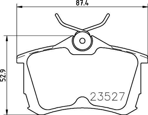 HELLA PAGID 8DB 355 009-511 - Гальмівні колодки, дискові гальма autozip.com.ua