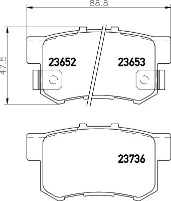 HELLA PAGID 8DB 355 009-581 - Гальмівні колодки, дискові гальма autozip.com.ua