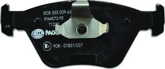 HELLA PAGID 8DB 355 009-651 - Гальмівні колодки, дискові гальма autozip.com.ua