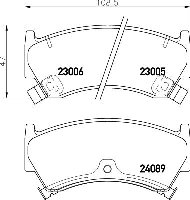 HELLA PAGID 8DB 355 009-821 - Гальмівні колодки, дискові гальма autozip.com.ua