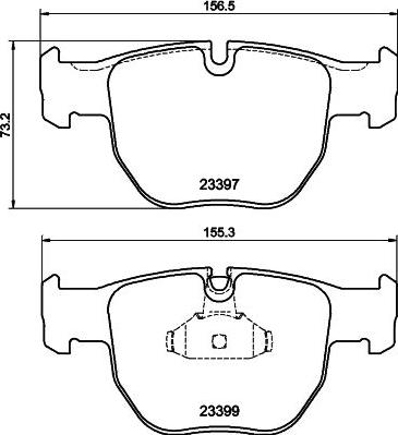 HELLA PAGID 8DB 355 009-301 - Гальмівні колодки, дискові гальма autozip.com.ua