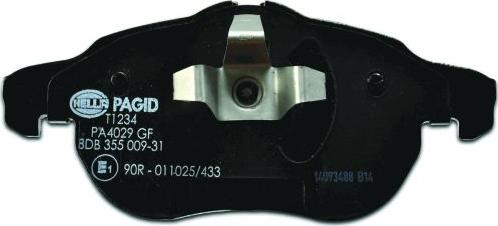 HELLA PAGID 8DB 355 009-311 - Гальмівні колодки, дискові гальма autozip.com.ua