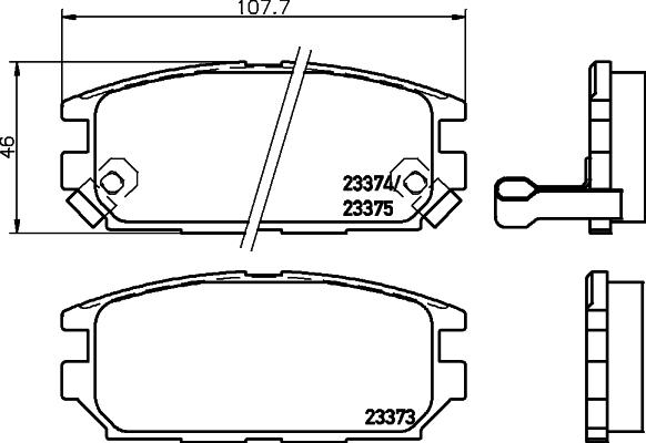 HELLA PAGID 8DB 355 009-291 - Гальмівні колодки, дискові гальма autozip.com.ua