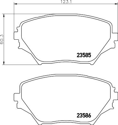 HELLA PAGID 8DB 355 009-741 - Гальмівні колодки, дискові гальма autozip.com.ua