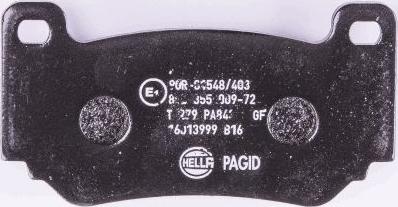 HELLA PAGID 8DB 355 009-721 - Гальмівні колодки, дискові гальма autozip.com.ua