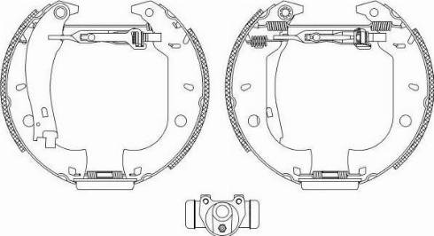 HELLA PAGID 8DB355004421 - Комплект гальм, барабанний механізм autozip.com.ua