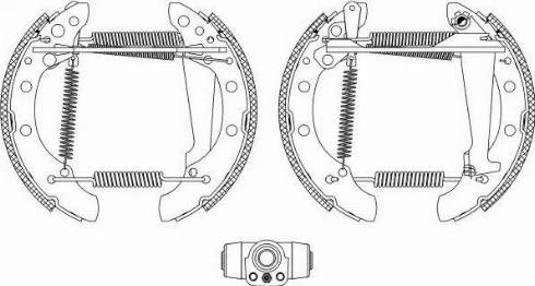 HELLA PAGID 8DB355004041 - Комплект гальм, барабанний механізм autozip.com.ua