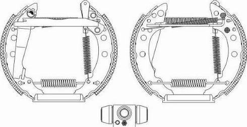 HELLA PAGID 8DB 355 004-001 - Комплект гальм, барабанний механізм autozip.com.ua