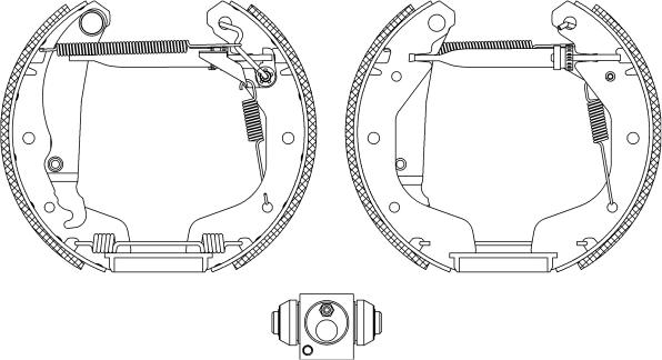 HELLA PAGID 8DB 355 004-191 - Комплект гальм, барабанний механізм autozip.com.ua