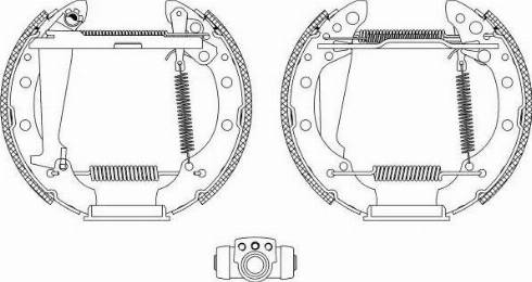 HELLA PAGID 8DB 355 004-151 - Комплект гальм, барабанний механізм autozip.com.ua