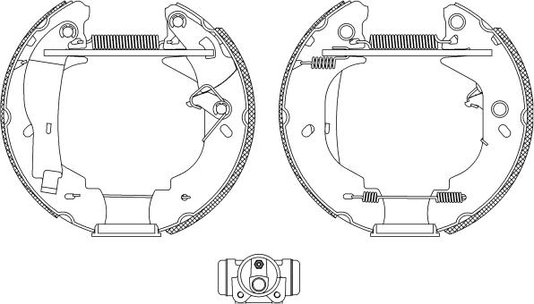 HELLA PAGID 8DB 355 004-121 - Комплект гальм, барабанний механізм autozip.com.ua