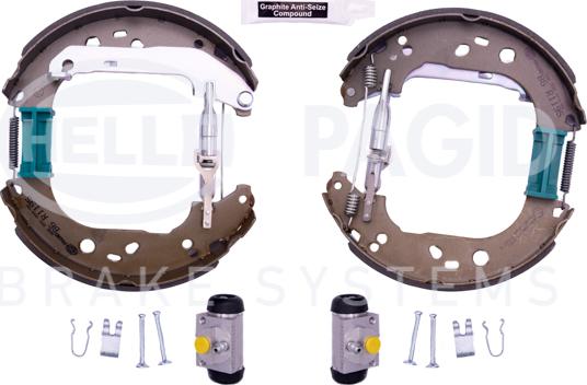HELLA PAGID 8DB 355 004-861 - Комплект гальм, барабанний механізм autozip.com.ua