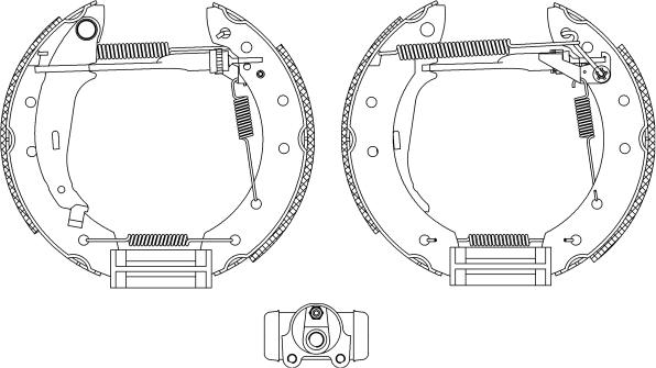 HELLA PAGID 8DB 355 004-291 - Комплект гальм, барабанний механізм autozip.com.ua